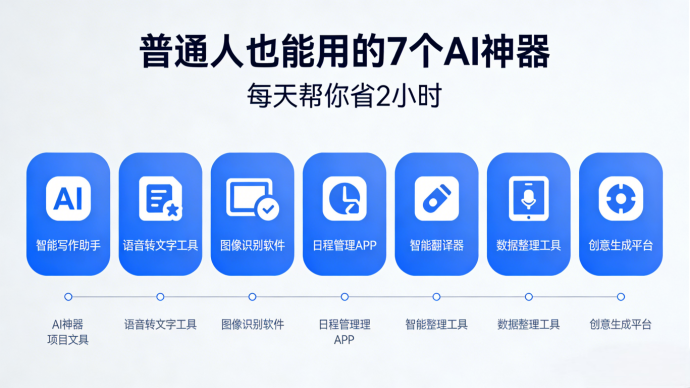 普通人也能用的 7 个 AI 神器，每天帮你省 2 小时